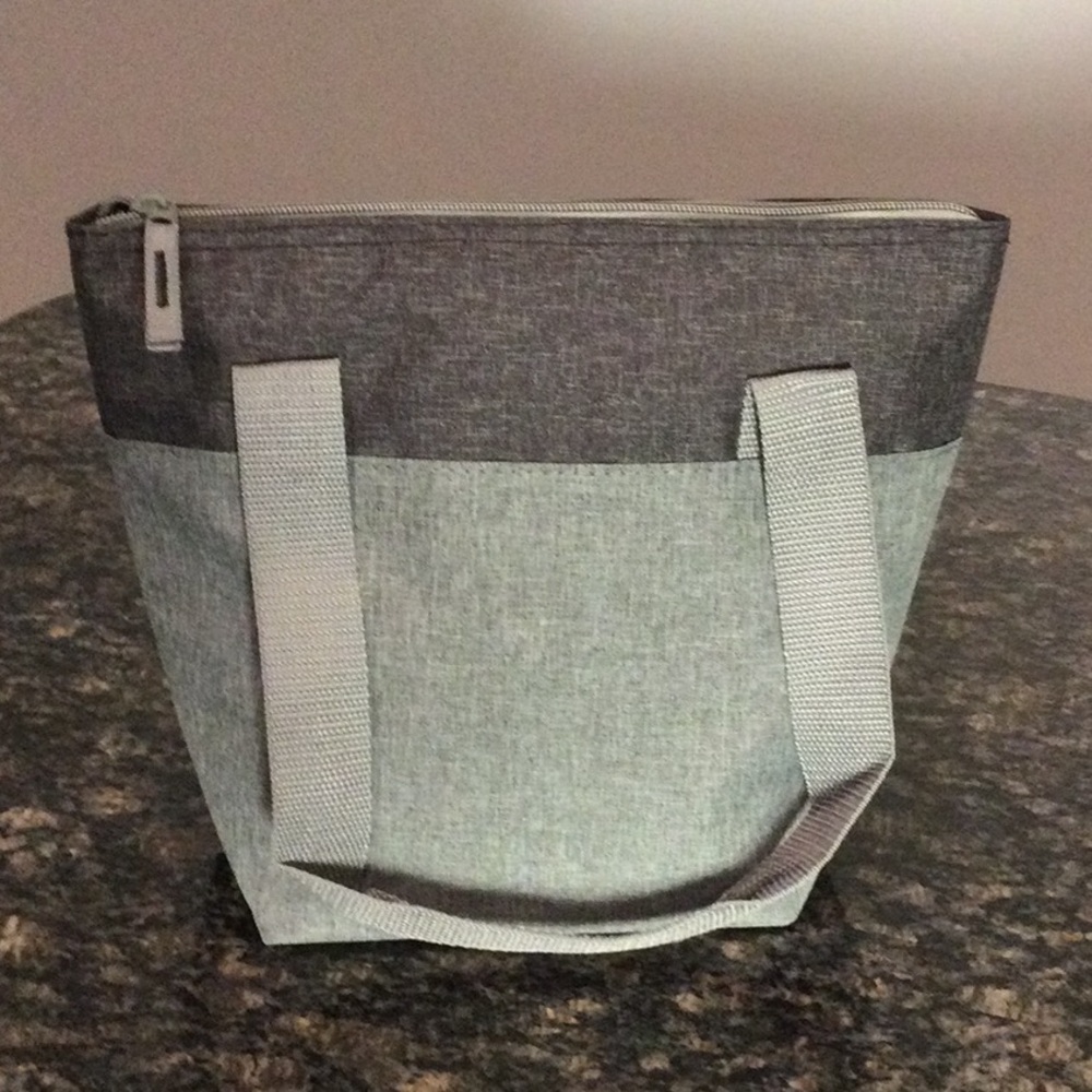 Gray Insulated Lunch Bag